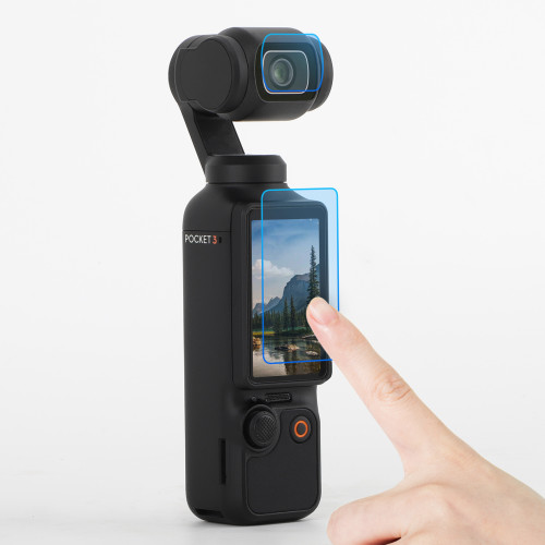 Sunnylife OSMO POCKET 3鋼化膜配件保護膜鏡頭螢幕高清防爆貼膜