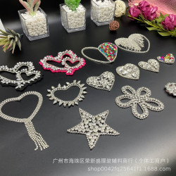 熱款愛心五角星玻璃服裝輔料飾品背包簡約時尚百搭禮服鞋包貼膠