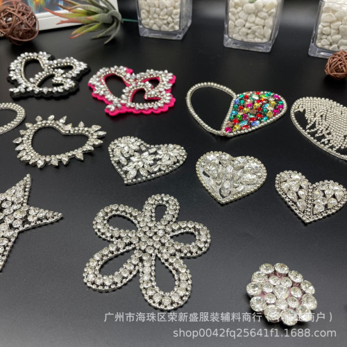 熱款愛心五角星玻璃服裝輔料飾品背包簡約時尚百搭禮服鞋包貼膠