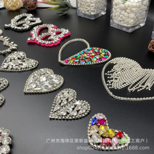 熱款愛心五角星玻璃服裝輔料飾品背包簡約時尚百搭禮服鞋包貼膠