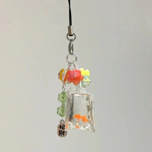 跨境卡通趣味金魚耳環 創意日系個性透明水袋搞怪金鯉魚耳墜耳飾