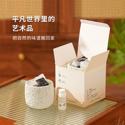 宋禮無火擴香石桂花香氛擺件持久散香晶石香薰禮盒高級感創意禮物