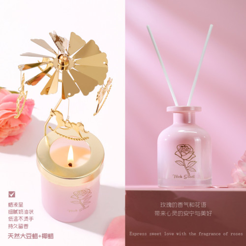 浪漫香薰蠟燭禮盒套裝結婚伴娘禮品高級感香氛情人節520女生禮物