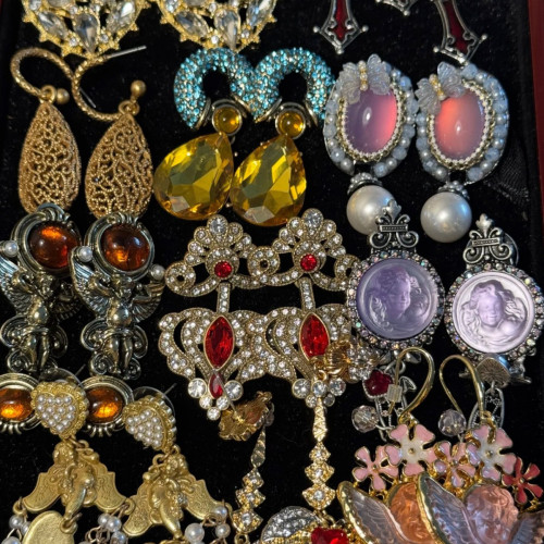 中古vintage銀針復古高級感耳環輕奢百搭耳釘宮廷風小衆耳飾批發