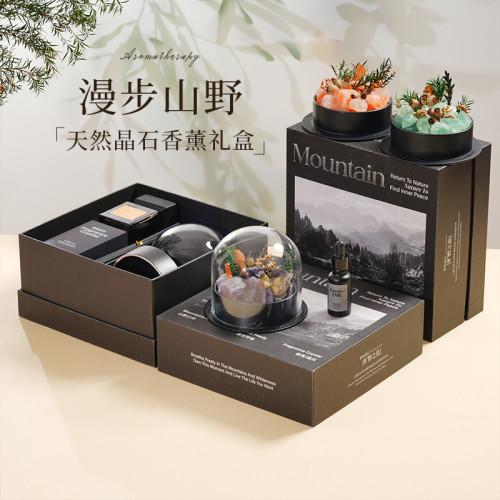 曠野無火香薰精油擴香石禮盒室內持久香氛晶石高級感創意禮品套裝