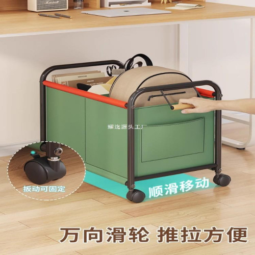 兒童玩具收納箱置物架零食小推車客厛移動家用書包架大容量儲物筐