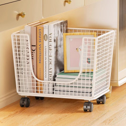 高顔值桌下書包置物架書桌旁可移動小推車辦公室文件資料收納架