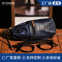 眼鏡袋韓國可攜式簡約太陽眼睛收納包墨鏡保護套皮革布袋子配件