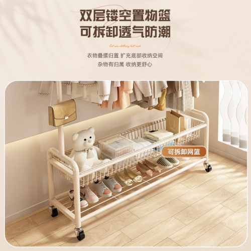 衣架落地臥室掛衣架可移動家用室內輕奢網紅晾衣服架子簡易衣帽架
