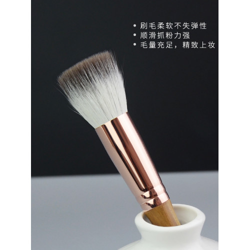 香捨玫瑰瀾顔中號點彩刷腮紅刷平頭藍狐毛化妝刷超柔軟手工化妝刷
