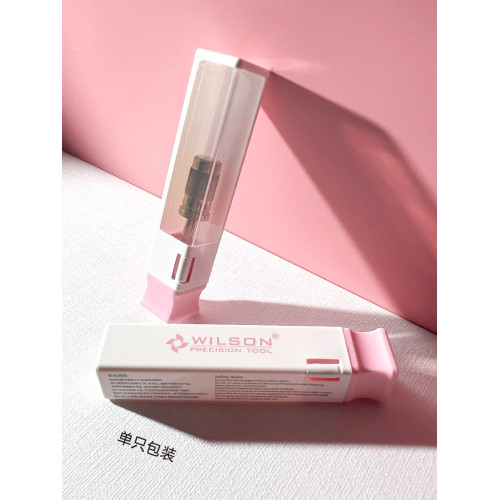 WILSON惠而順6.6mm直筒帶鑽彩色軸芯美甲工具需搭配砂圈使用