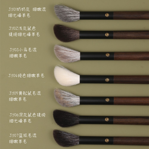 仙寶蘭景桃小腳丫斜坡形高光腮紅刷多功能眼下定妝修容化妝刷
