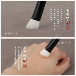 竹鳳堂化妝刷雛鳳F948斜三角遮瑕刷提亮高光刷小號軟毛無痕竹風堂