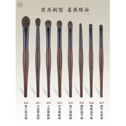 小胖丁灰鼠毛眼影刷套裝眼部專業動物毛臥蠶細節腮紅高光化妝刷子