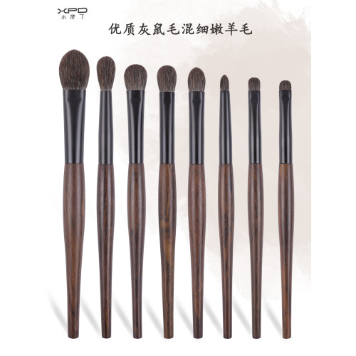 小胖丁灰鼠毛眼影刷套裝眼部專業動物毛臥蠶細節腮紅高光化妝刷子
