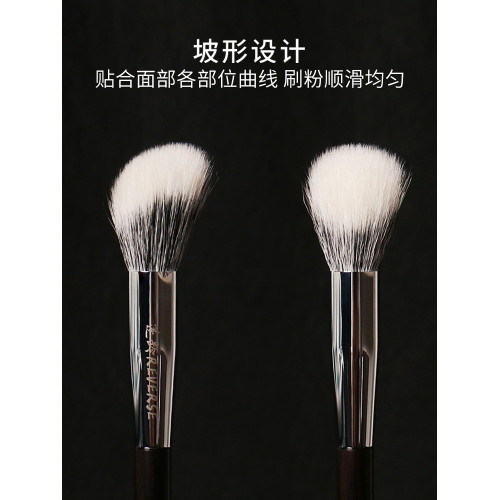 逆齡檀木T34斜坡點彩刷腮紅刷修容刷動物毛超柔軟新手可攜式化妝刷