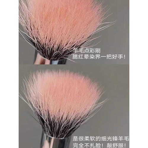 羊毛點彩腮紅刷大號一支裝可攜式遮瑕動物毛軟毛滄州化妝刷子化妝師