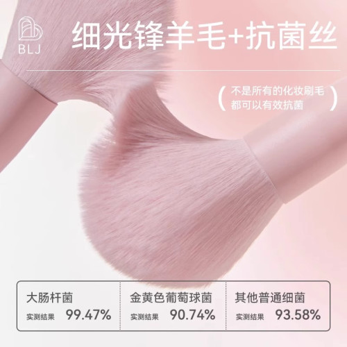 BLJ標記半糖蜜桃化妝刷全套裝工具眼影腮紅修容遮瑕散粉軟毛刷子