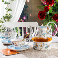 骨瓷英式茶具下午茶杯碟茶杯套裝輕奢高級感禮盒咖啡杯碟陶瓷水杯