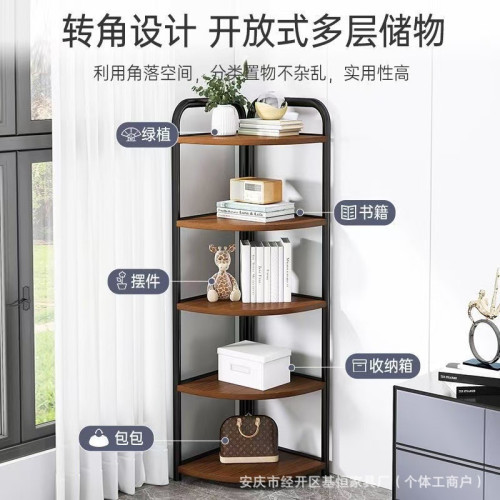 書架桌面置物架辦公室桌上轉角收納架簡易牆角三角架書桌小型書櫃