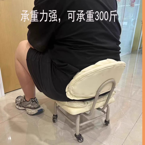 萬向輪小凳子滑輪矮凳家用換鞋凳帶娃神器兒童板凳靠背美縫小椅子