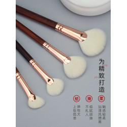 香捨玫瑰懷素系列小號扇形刷高光提亮刷腮紅刷滄州手工羊毛化妝刷