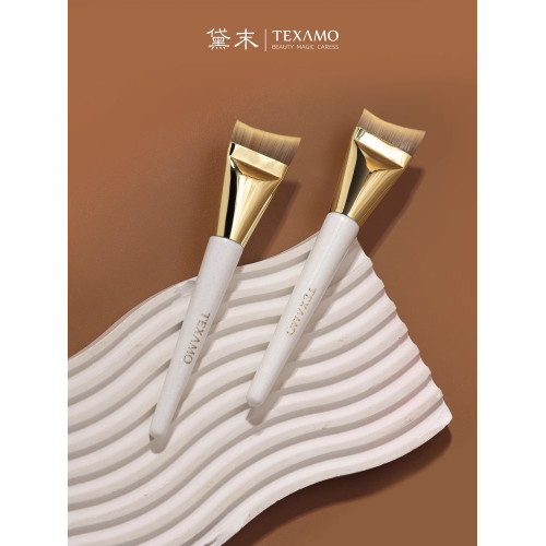 Texamo/黛末A433A439一字型美人魚尾超薄刀鋒粉底刷不吃粉化妝刷
