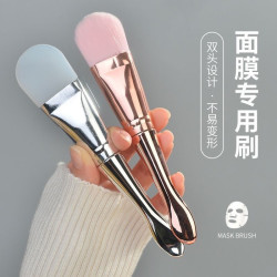 李佳琦推薦雙頭面膜刷小紅薯同款塗抹矽膠泥膜刷軟毛美容院專用