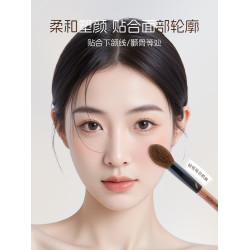 三千羽Y07火苗腮紅刷一支裝點彩修容刷羊毛高光刷子可攜式化妝刷