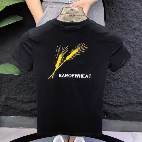 網紅短袖男t恤夏季韓版簡約潮牌精神小夥時尚個性麥穗刺綉半袖