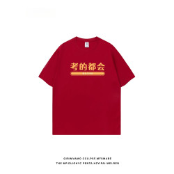 香港潮牌高考專用上岸短袖男t恤中考必勝金榜題名畢業班服體恤女