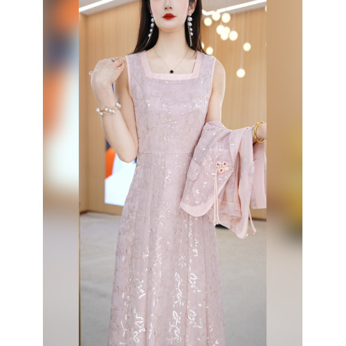 美瑞爆款西服套裝裙女2025新款夏季減齡乾練正式場合連衣裙兩件套