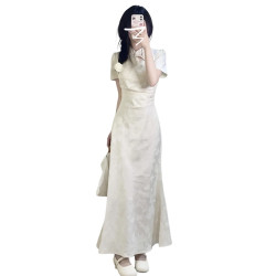 新中式國風高級感氣質連衣裙子女裝夏季2025新款改良旗袍收腰長裙