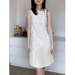 夏日絕美超好看獨特漂亮裙子2025新款減齡國風新中式連衣裙百褶女