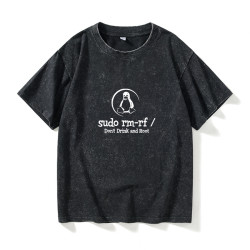 程序員Linux企鵞編程碼農極客 GEEK理工男T恤短袖新品衣服男女圓