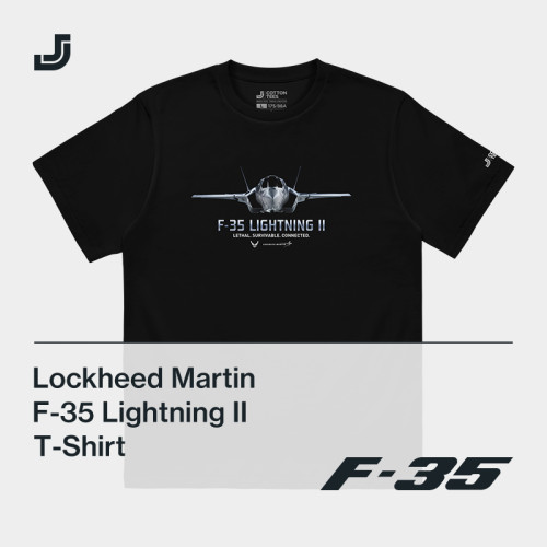 JSCT戰機F-35閃電短袖男T恤軍事飛機印花原創美式純棉寬松圓領TEE