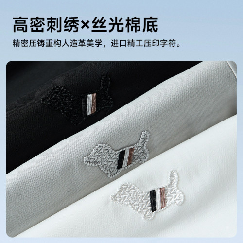 速乾冰絲棉 圓領印花涼感男t恤短袖夏季新款潮透氣半袖體恤衫