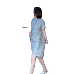 歐洲站新中式旗袍改良年輕款少女2025年新款高級感碎花連衣裙女夏