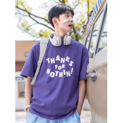 休閒圓領短袖男t恤字母印花夏天潮男INS穿搭情侶款純棉寬松上衣T
