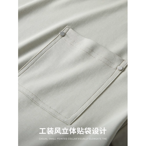 ZOAZ液氨絲光棉短袖男T恤夏季薄款冰絲半袖寬松高級男裝圓領衣服