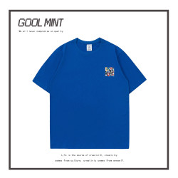 GOOL MINT短袖男T恤夏季新款國潮臉譜印花純棉半袖寬松潮牌男上衣