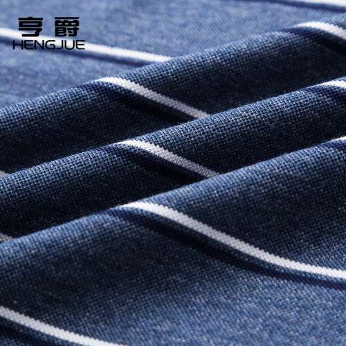 棉短袖男t恤條紋翻領polo衫體恤男士半袖夏天體桖中年上衣服丅恤