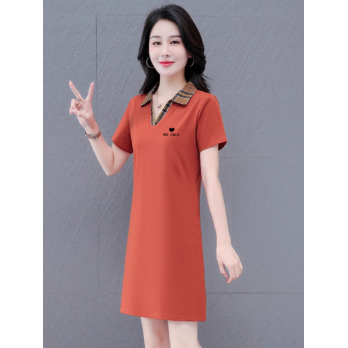 純棉連衣裙女士2025夏季新款中年媽媽裙子小個子顯瘦遮肚微胖裙子