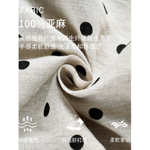 波點亞麻連衣裙女夏2025夏季時尚新款今年流行爆款氣質圓點長裙子