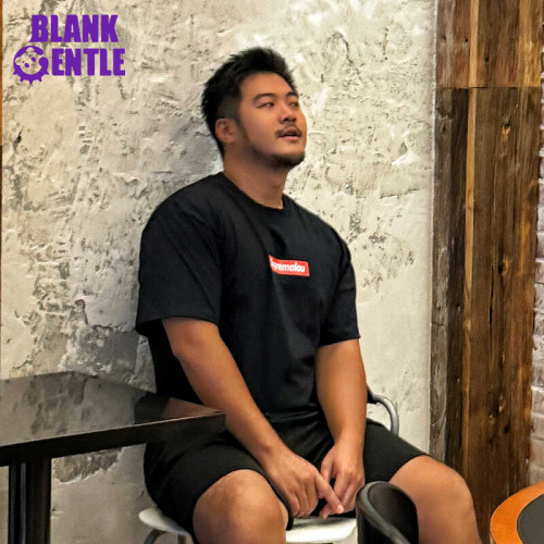 BLANKGENTLE嗎嘍MALOU惡搞重磅全棉印花男T恤短袖寬松猴子大碼