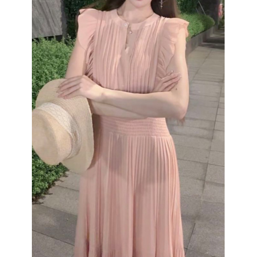 高個子172加長版夏季法式氣質白色飛袖連衣裙絕美度假風V領長裙子