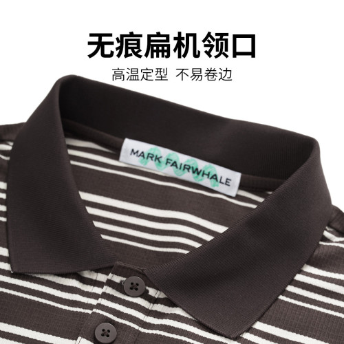 馬克華菲男裝新款男裝休閒t恤短袖polo衫男t恤新款馬商場
