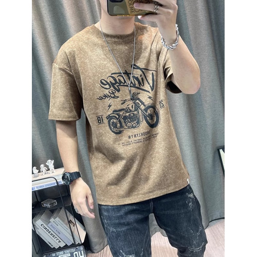 it Afternnaths潮牌!美式復古短袖男t恤休閒寬松圓領印花夏季半袖