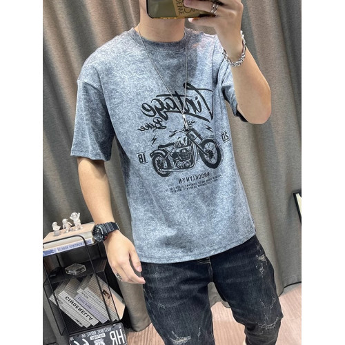 it Afternnaths潮牌!美式復古短袖男t恤休閒寬松圓領印花夏季半袖