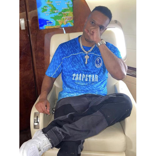 Trapstar Monogram Football Jersey漸變色運動短袖寬松圓領男T恤